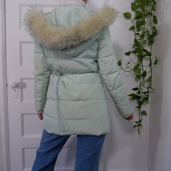 Mint Green colour winter coat - Picture 4 of 16